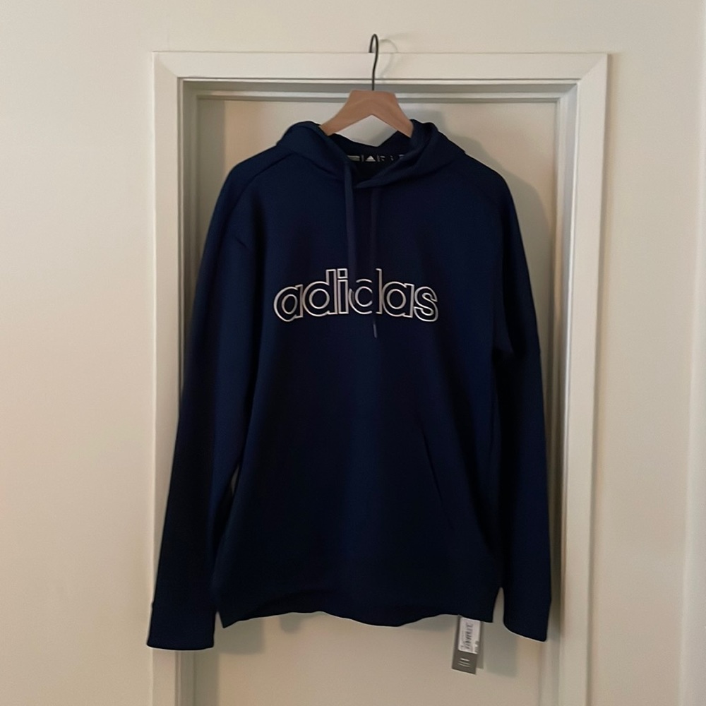 Adidas collegiate Navy sweater hood